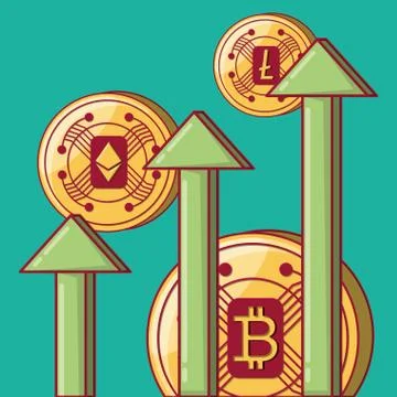 Cryptocurrency concept design イラスト素材