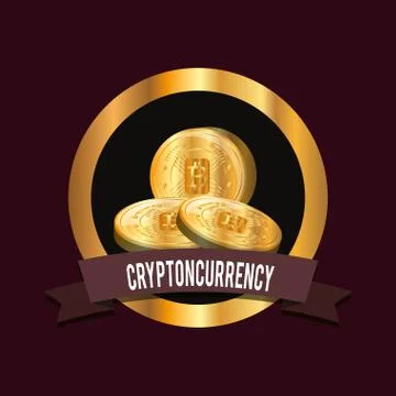 Cryptocurrency concept design Stockillustratie