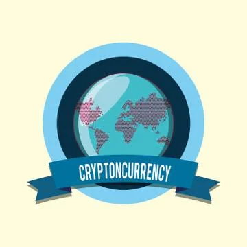 Cryptocurrency concept design Stockillustratie