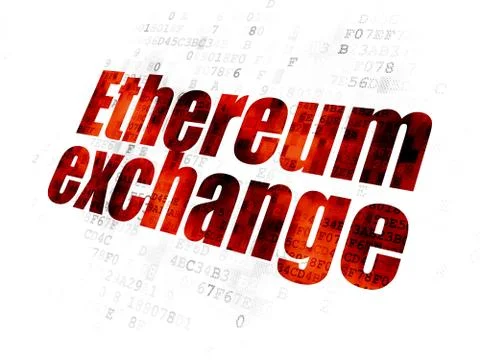 Cryptocurrency concept: Ethereum Exchange on Digital background Stock Illustration