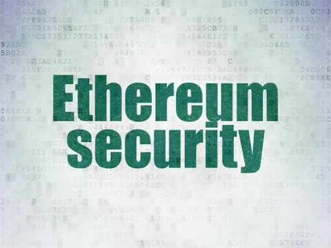 Cryptocurrency concept: Ethereum Security on Digital Data Paper background イラスト素材
