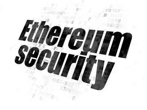 Cryptocurrency concept: Ethereum Security on Digital background Stockillustratie