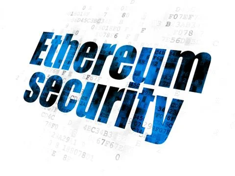 Cryptocurrency concept: Ethereum Security on Digital background Stock Illustration