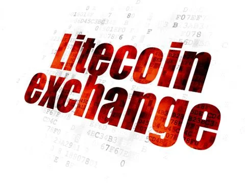 Cryptocurrency concept: Litecoin Exchange on Digital background Stockillustratie