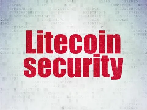 Cryptocurrency concept: Litecoin Security on Digital Data Paper background Stockillustratie