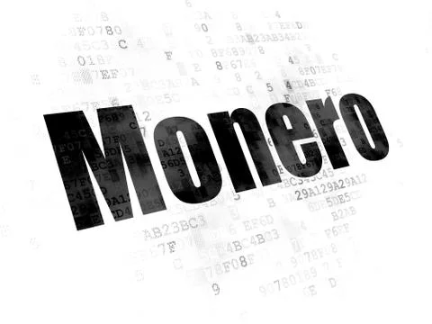 Cryptocurrency concept: Monero on Digital background Stock Illustration