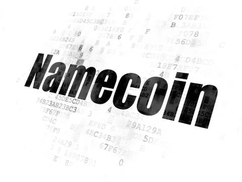 Cryptocurrency concept: Namecoin on Digital background Stockillustratie