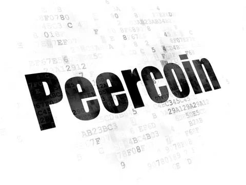Cryptocurrency concept: Peercoin on Digital background イラスト素材