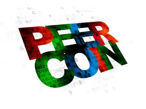 Cryptocurrency concept: Peercoin on Digital background Stockillustratie