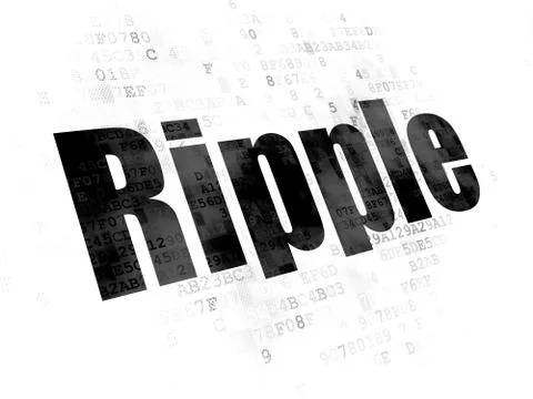 Cryptocurrency concept: Ripple on Digital background Stockillustratie
