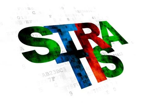 Cryptocurrency concept: Stratis on Digital background Stockillustratie