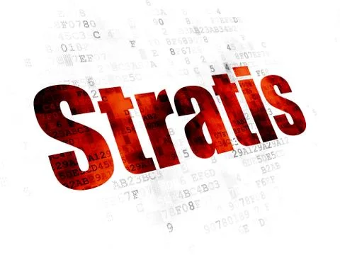 Cryptocurrency concept: Stratis on Digital background Stockillustratie