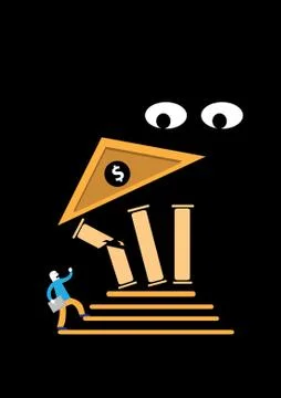 Cryptocurrency crash in the dark web Stock Illustration