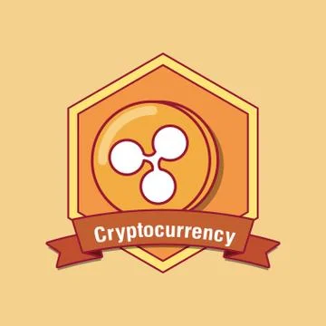 Cryptocurrency design concept Stock Illustration