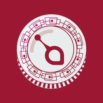 Cryptocurrency design concept 库存插图