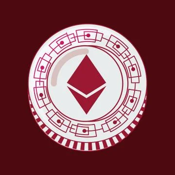 Cryptocurrency design concept Stock Illustration