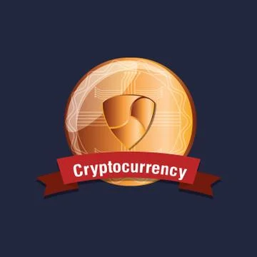 Cryptocurrency design concept Stockillustratie