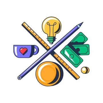 Cryptocurrency design tools icon with digital coin, ruler, pencil, and interface Stock Illustration
