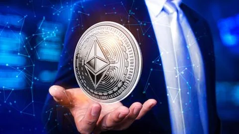Cryptocurrency Digital background 4k Fotos Stock