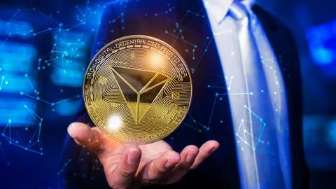 Cryptocurrency Digital background 4k Stock Photos