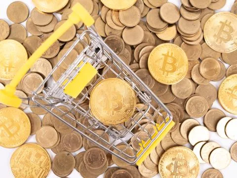 Cryptocurrency digital payment concept Stock Photos