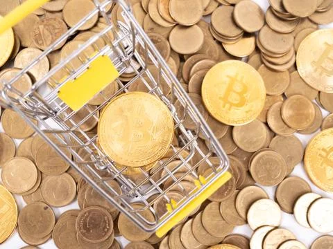 Cryptocurrency digital payment concept Stock Photos