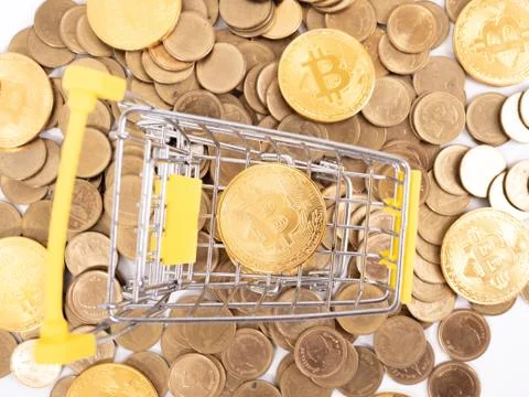 Cryptocurrency digital payment concept Stock Photos