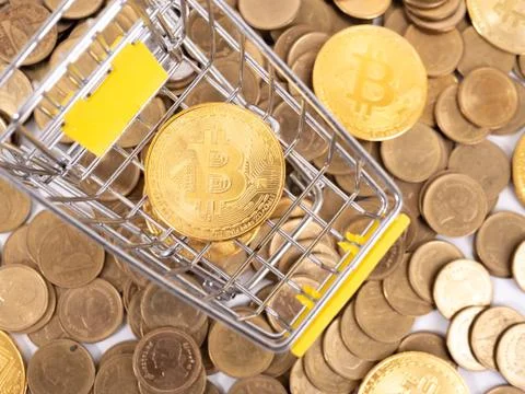 Cryptocurrency digital payment concept Stock Photos