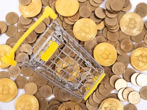 Cryptocurrency digital payment concept Stock Photos