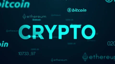 Cryptocurrency in Digital Space Stock Footage 150990502
