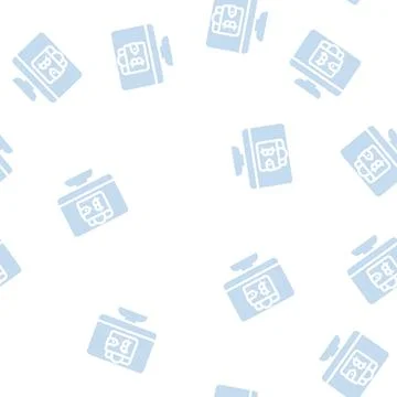 Cryptocurrency digital wallet glyph vector seamless pattern Stock Illustration