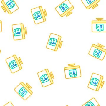 Cryptocurrency digital wallet vector seamless pattern Stock Illustration