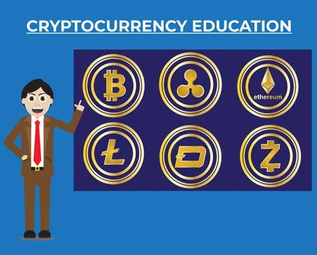 Cryptocurrency Education Stock Illustration