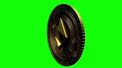 Cryptocurrency ethereum rotating Video stock 154570788