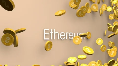 Cryptocurrency Ethereum value increase. Stock Footage 106662383