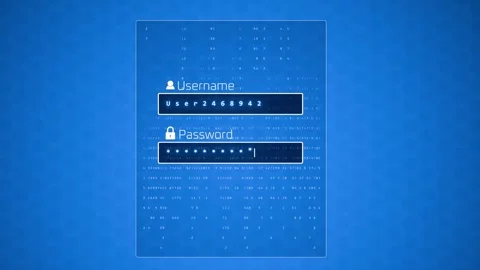 Cryptocurrency exchange hacking. Personal data leak Stock Footage 333341106