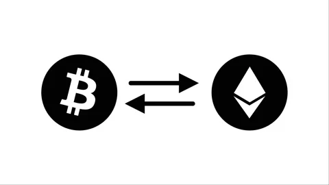 Cryptocurrency exchange icon isolated on White background Stock Footage 239073779