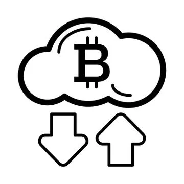Cryptocurrency exchange line icon. vector illustration isolated on white Stockillustratie
