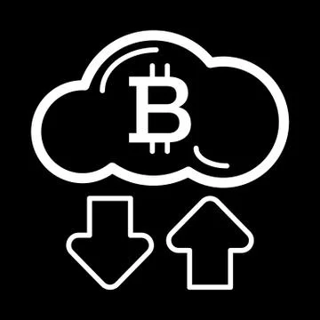 Cryptocurrency exchange line icon. vector illustration isolated on black Stockillustratie