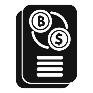 Cryptocurrency exchange platform for trading bitcoin and dollar currency Illustrazione stock