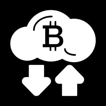 Cryptocurrency exchange solid icon. vector illustration isolated on black. glyph Stock Illustration