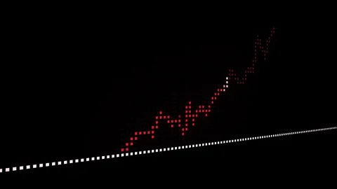 Cryptocurrency graph chart on dark background, investment trading analysis Stock Footage 309108800