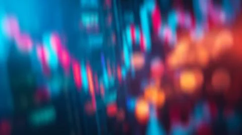Cryptocurrency graph displayed on a laptop screen, showing market trends an.. Stock Illustration
