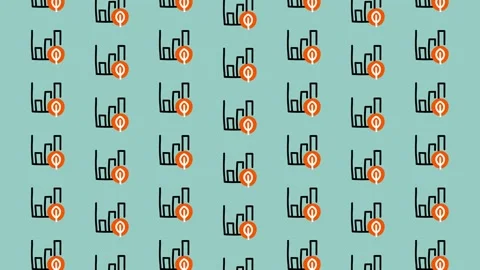 Cryptocurrency Growth and Volatility Pattern. Stock Footage 325383435