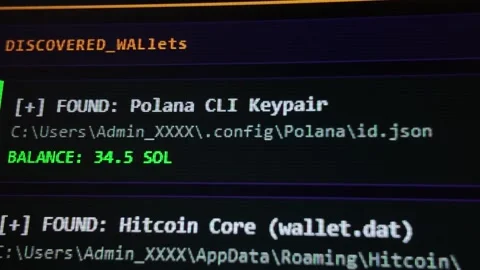 Cryptocurrency Hack Attack - Wallets Hacking Stock Footage 342723978