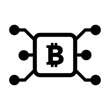 Cryptocurrency icon bitcoin vector for digital asset and wallet in a flat col Stock Illustration