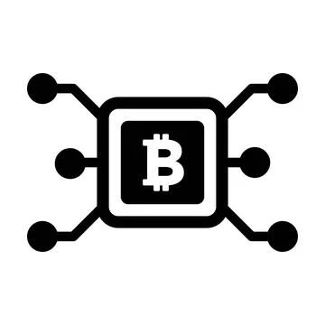 Cryptocurrency icon bitcoin vector for digital asset and wallet Stock Illustration