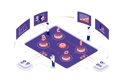 Cryptocurrency Stock Illustration