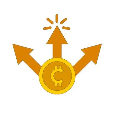 Cryptocurrency increasing value Vector concept 스톡 일러스트