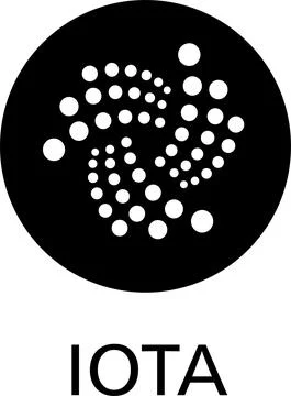 Cryptocurrency iota logo concept simple Stock Illustration